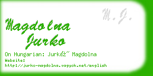 magdolna jurko business card